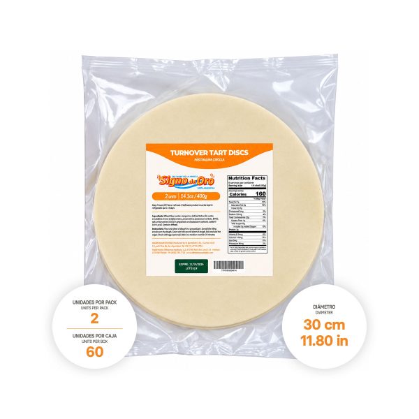 Turnover Tarts Shells for Baking or Frying Signo de Oro 30 x 14,11 oz.