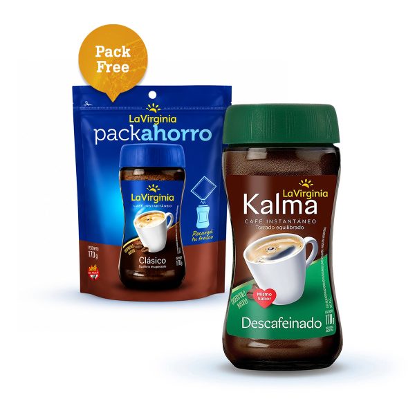 Instant Decaf Coffee La Virginia 6 x 6 oz. + Pack Free Saving