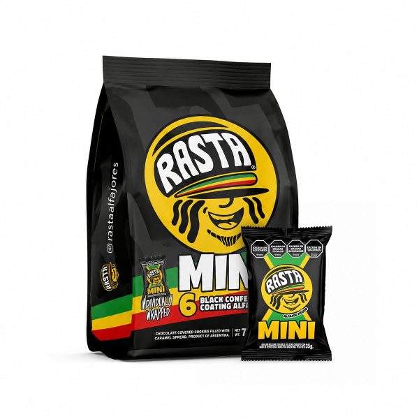 Mini Rasta Alfajores - Filled with Caramel Spread and Covered in Chocolate 6 x 6 x 1.23 oz.