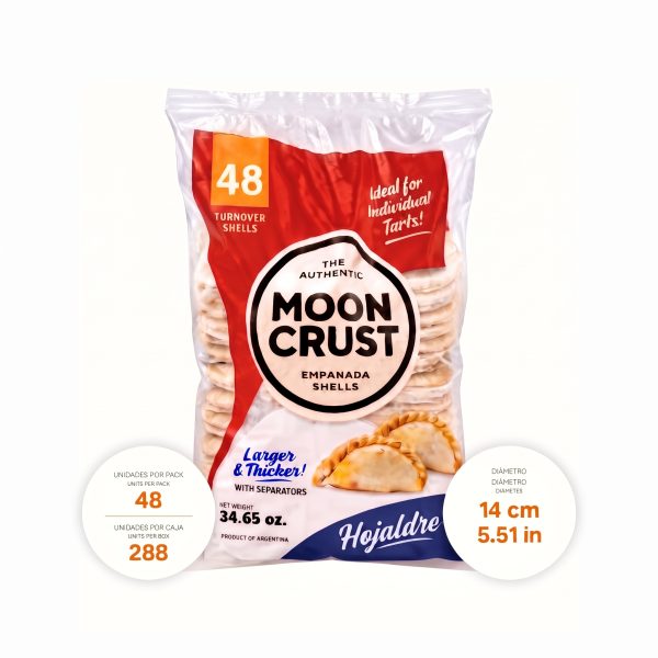 Turnover Shells for Baking Moon Crust 6 x 5.29 lb (48u x pack) For Food Service